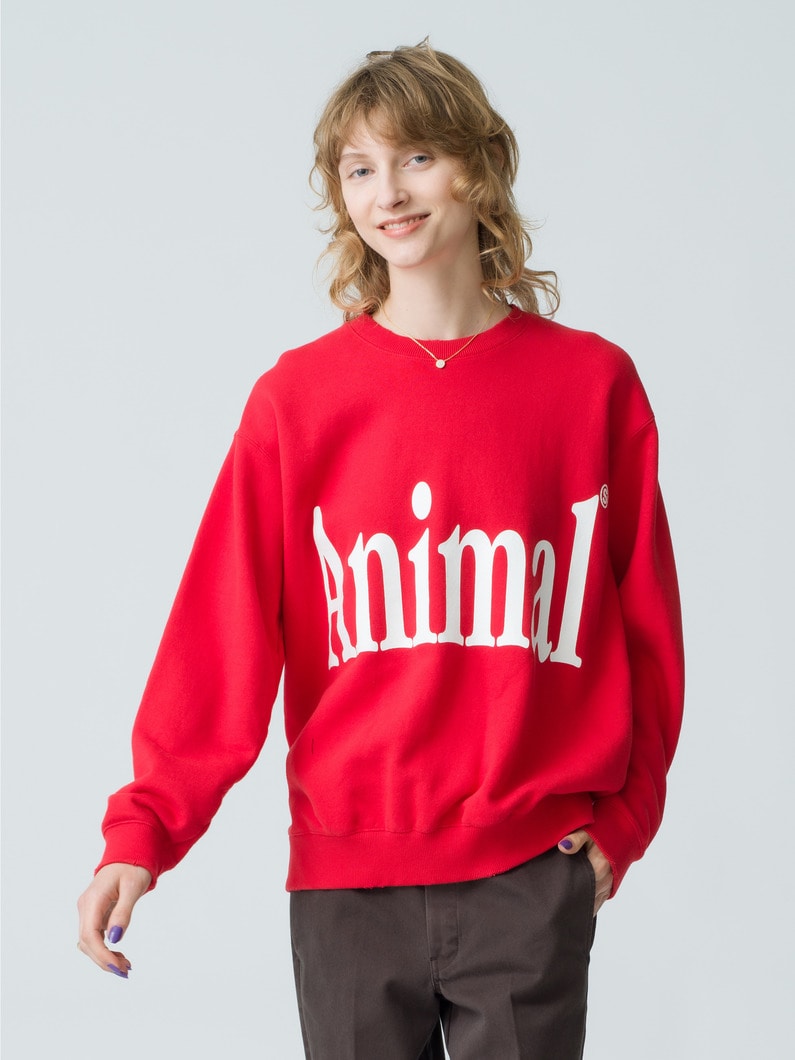 Animal Letter Sweat Pullover (red/green/gray) 詳細画像 red 2