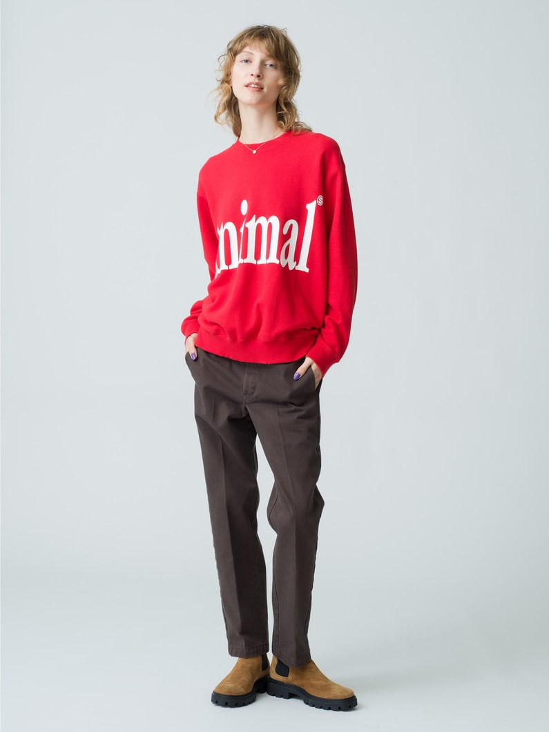 Animal Letter Sweat Pullover (red/green/gray) 詳細画像 red 5