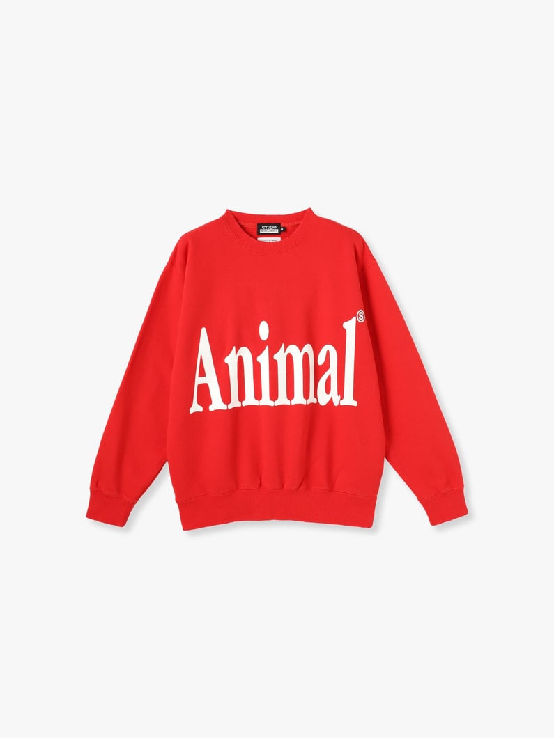 Animal Letter Sweat Pullover (red/green/gray) 詳細画像 red 6