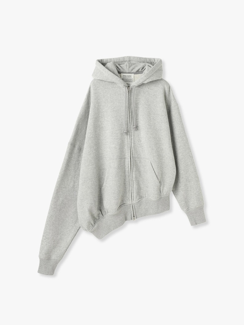 Asymmetry Zip Hoodie 詳細画像 gray 1