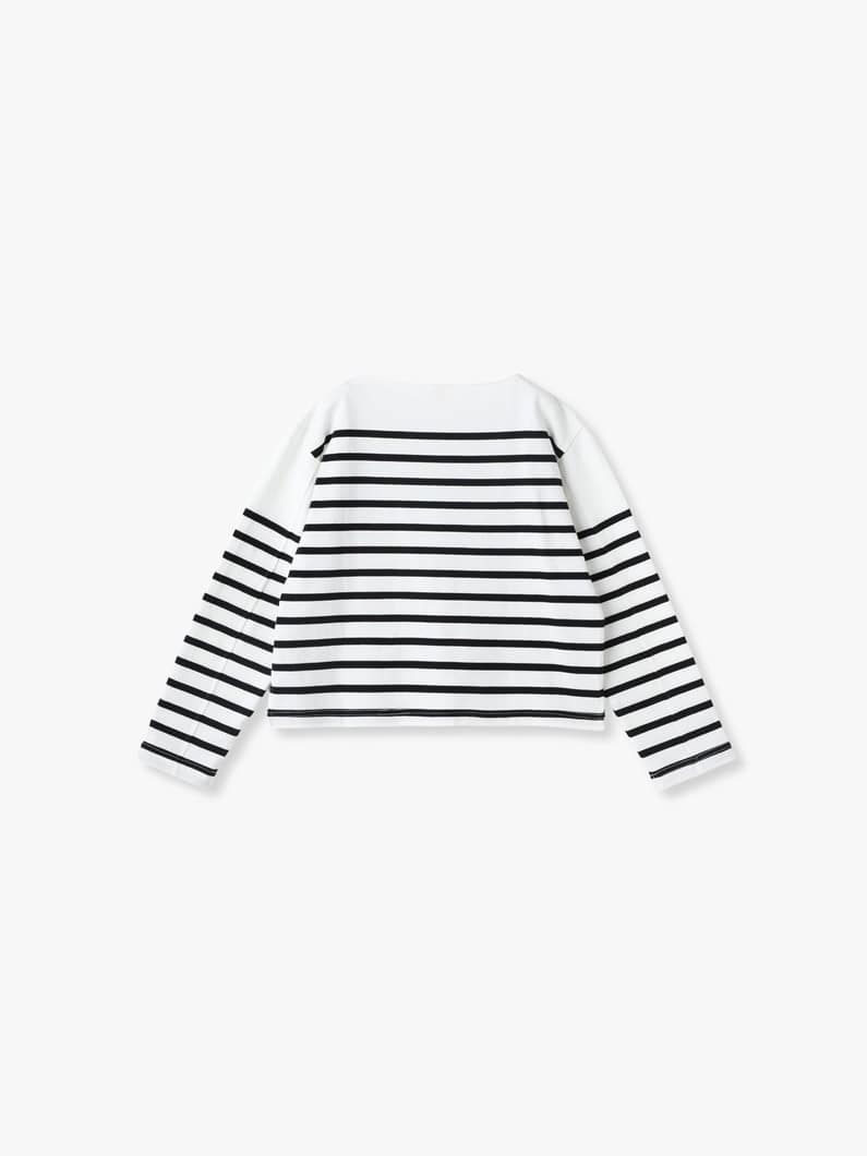 Striped Cotton Pullover | カットソー 詳細画像 white 1