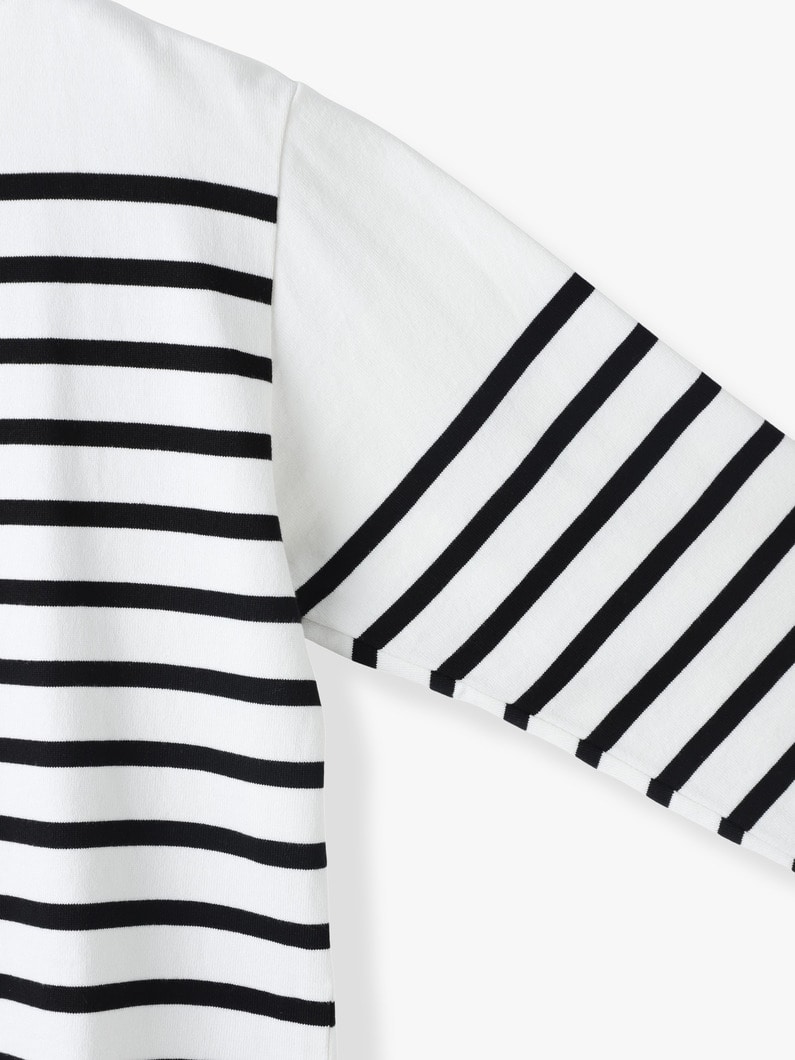 Striped Cotton Pullover | カットソー 詳細画像 white 2