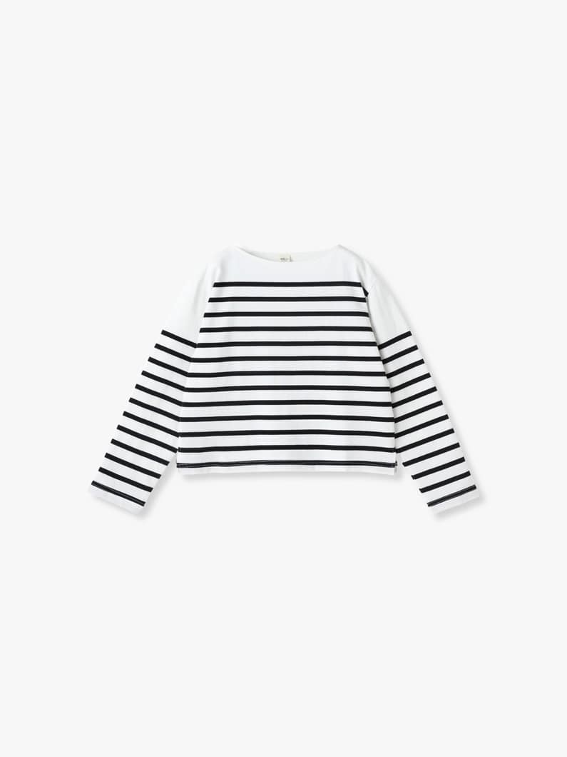 Striped Cotton Pullover | カットソー 詳細画像 white 1