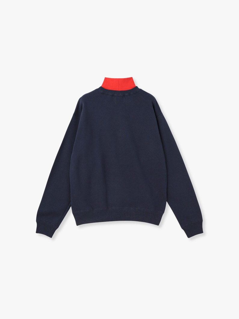 High Neck Sweat Shirt 詳細画像 navy 1