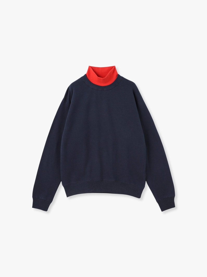 High Neck Sweat Shirt 詳細画像 navy 3