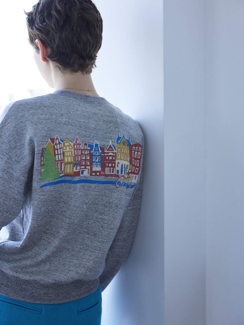 Amsterdam Print Sweat Shirt 詳細画像 gray