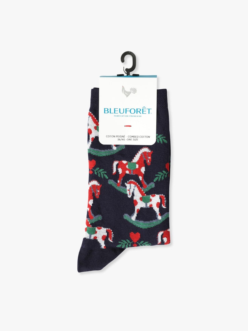 Rocking Horse Pattern Socks | ソックス 詳細画像 navy 1