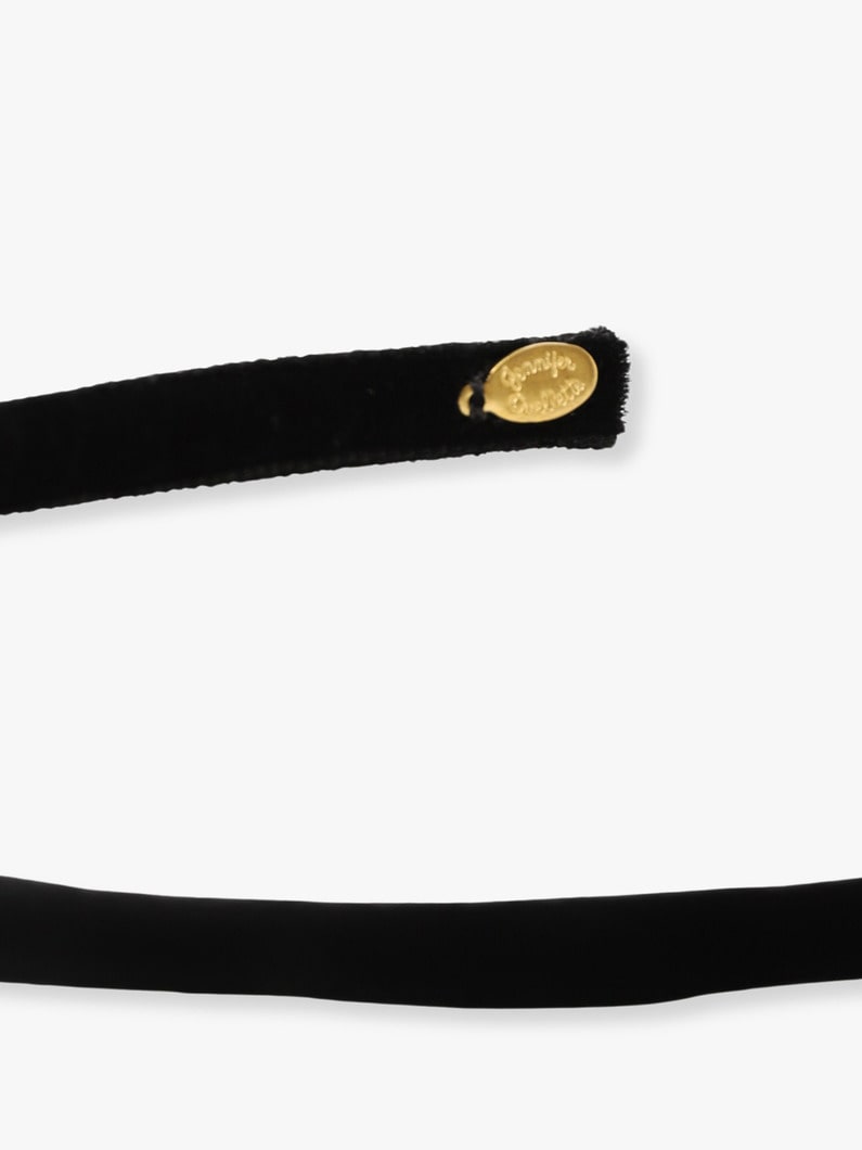 Velvet Skinny Headband 詳細画像 black 2