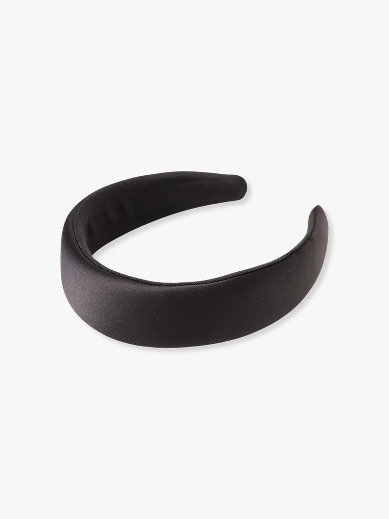 Satin Padded Headband 詳細画像 black 1