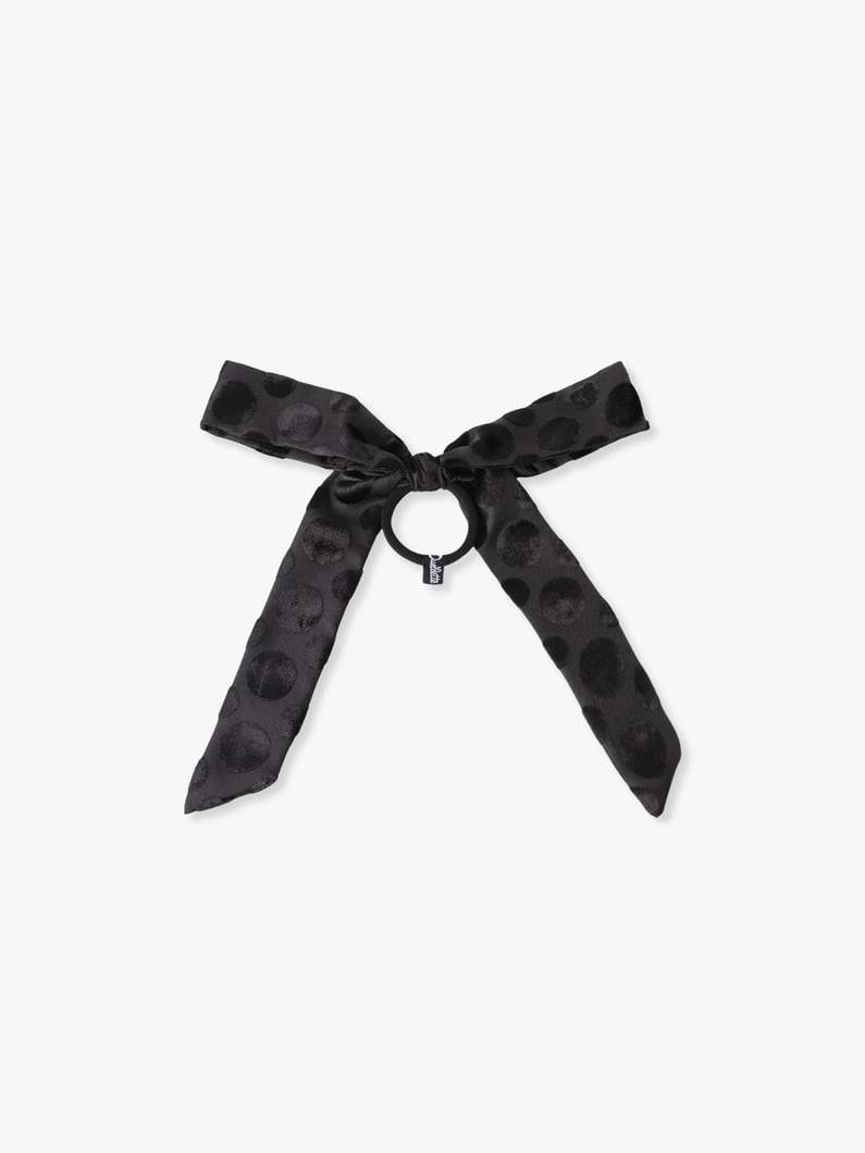 Velvet Dot Long Bow Pony 詳細画像 black 1