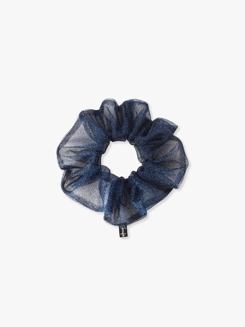 Metallic Tulle Scrunchies 詳細画像 navy