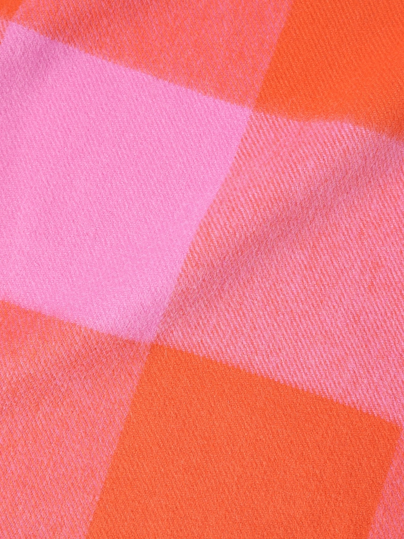 Cashmere Checkred Stole (pink) 詳細画像 pink 3