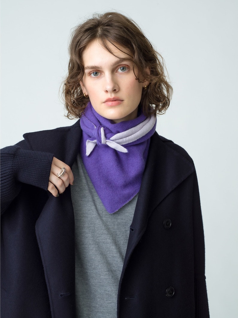 Seamless Triangle River Scarf 詳細画像 purple