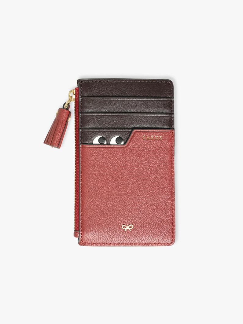 Peeping Eyes Zip Card Case 詳細画像 burgundy 1