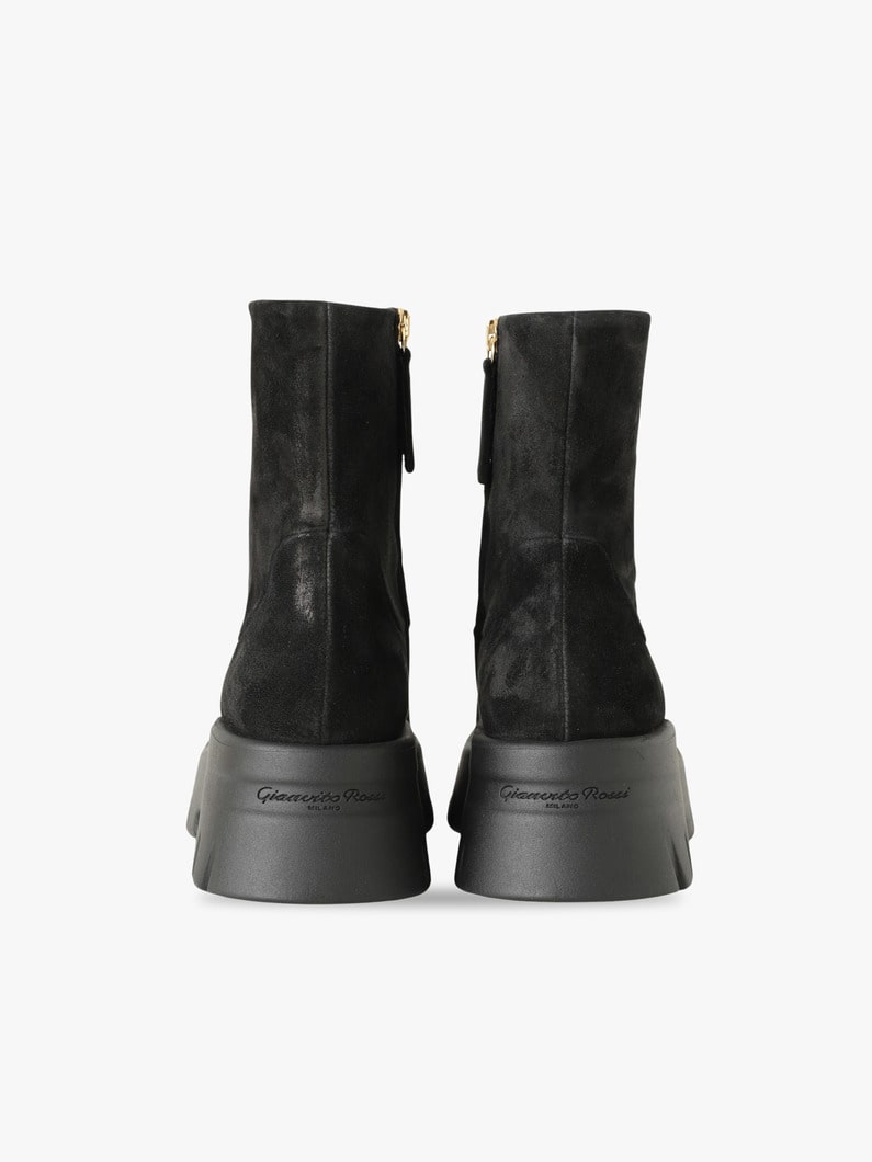 Montey Velour Leather Boots (black) 詳細画像 black 5