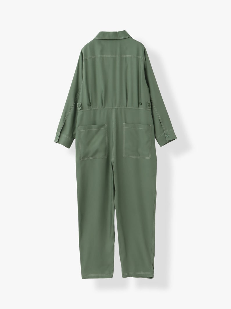 Cupro Vintage Jumpsuit 詳細画像 green 1