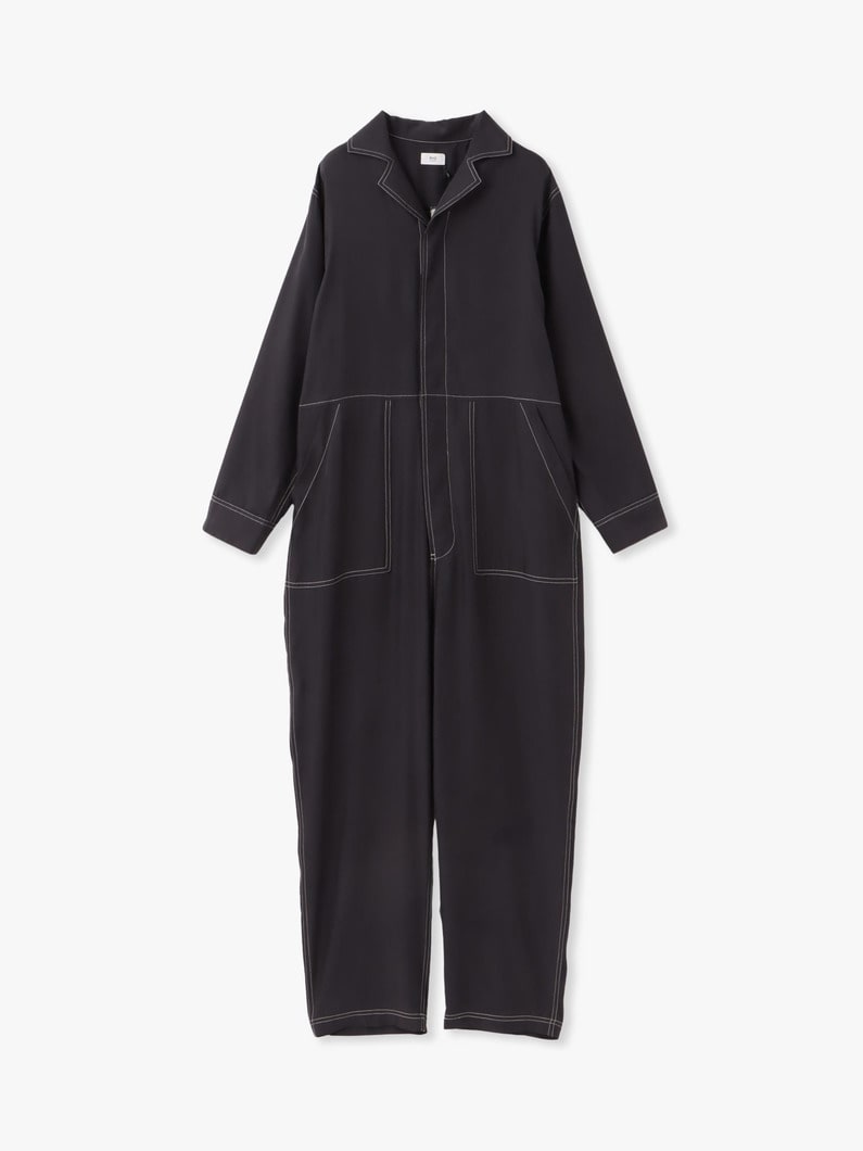 Cupro Vintage Jumpsuit 詳細画像 charcoal gray 5