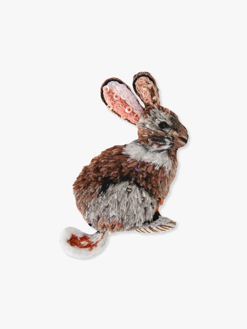 Happy Rabbit Brooch【ブローチ】 詳細画像 brown 1