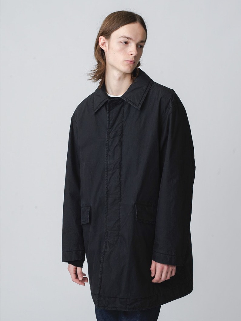 Cotton Nylon Typewriter Soutien Collar Coat 詳細画像 black 1