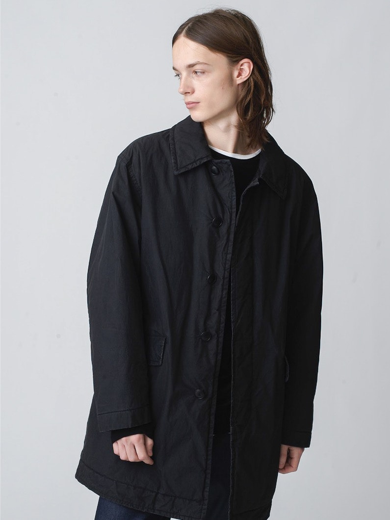 Cotton Nylon Typewriter Soutien Collar Coat 詳細画像 black 2