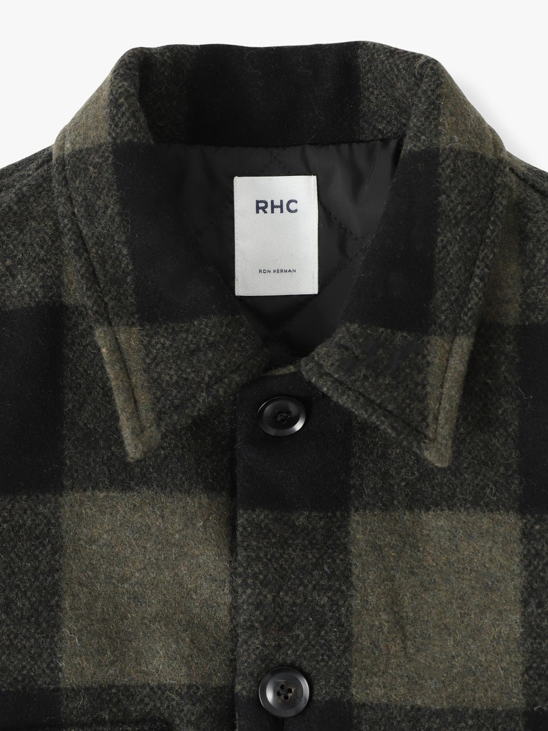 Wool Checked CPO Shirt Jacket | ジャケット 詳細画像 beige 4