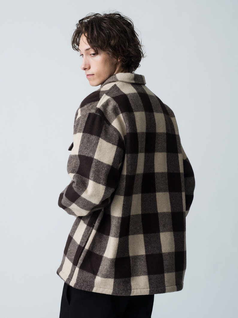 Wool Checked CPO Shirt Jacket | ジャケット 詳細画像 beige 2