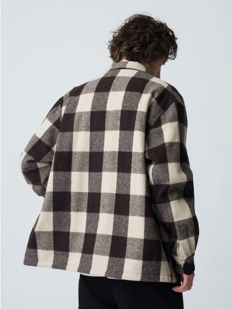 Wool Checked CPO Shirt Jacket | ジャケット 詳細画像 beige 3