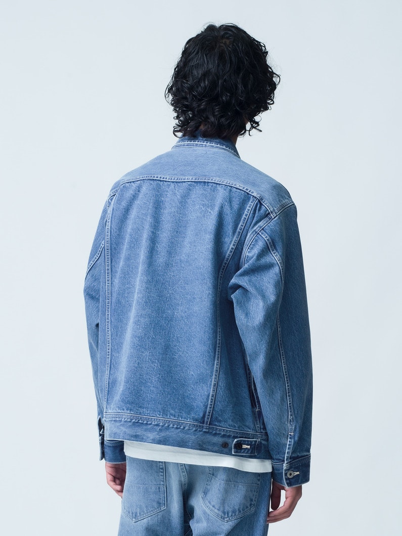 Riders Washed Deinim Jacket 詳細画像 faded blue 2