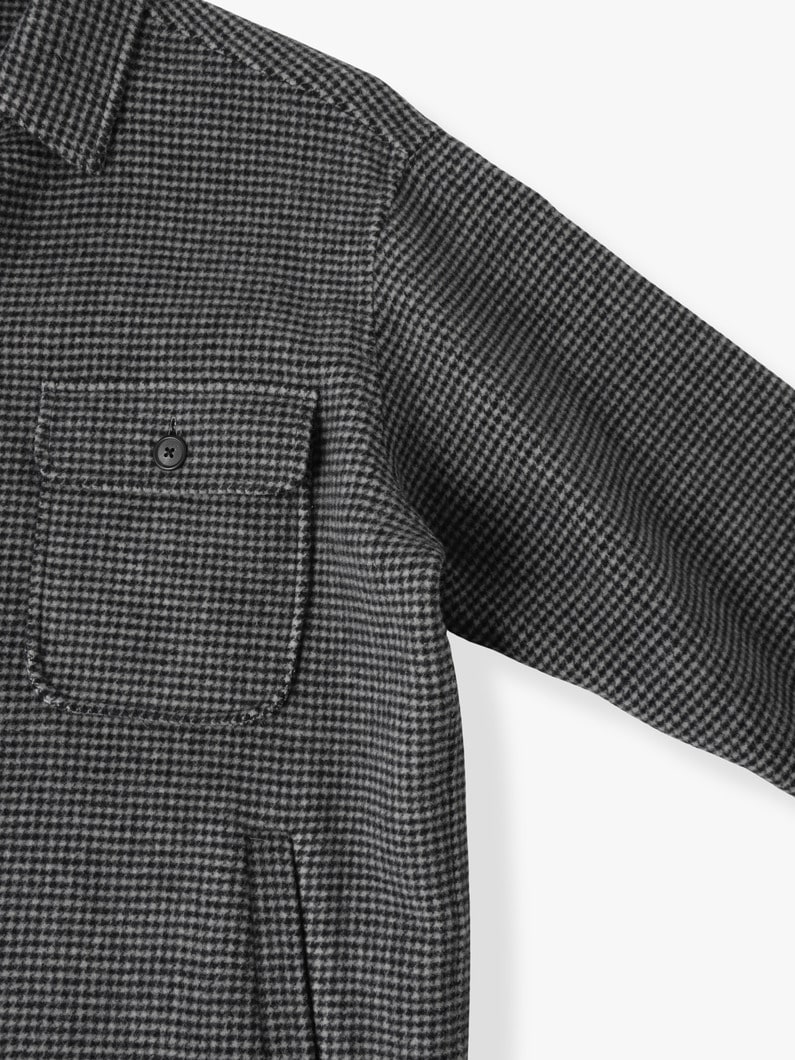 Houndstooth Rever Shirt 詳細画像 black 2