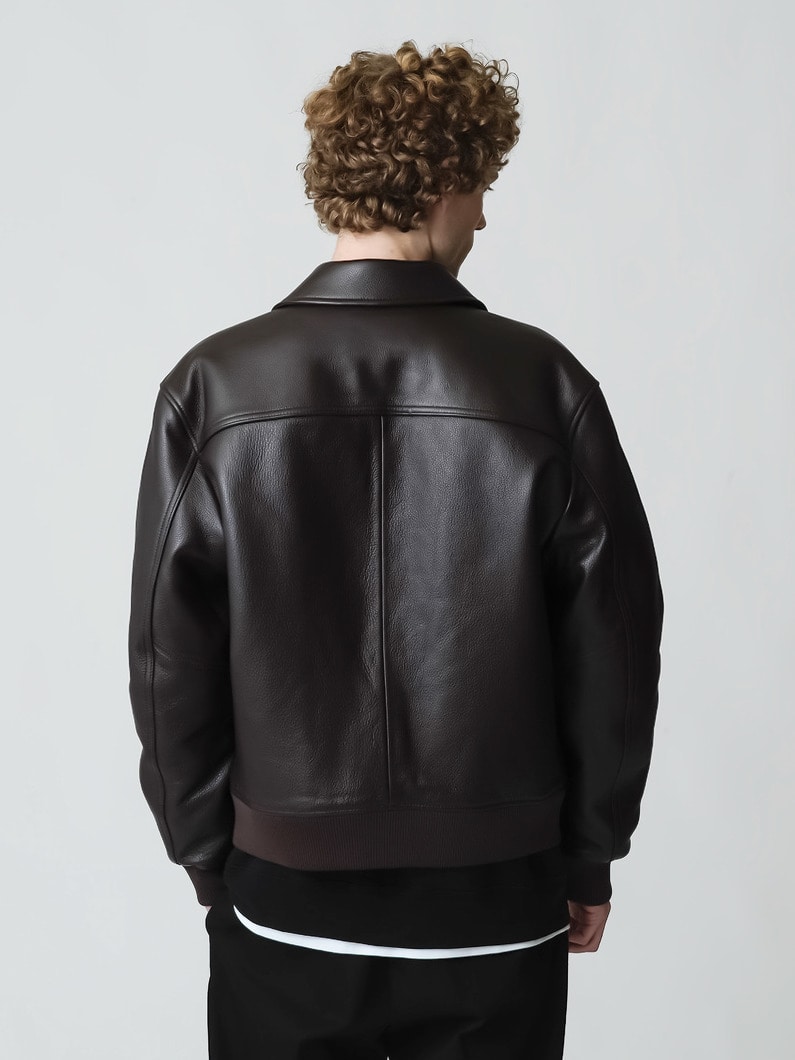 Leather Bomber Jacket【ジャケット】 詳細画像 brown 3