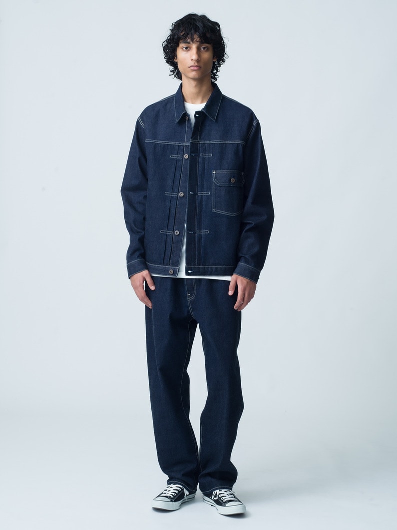 Straight Fit Organic Cotton Denim Pants 詳細画像 indigo 2