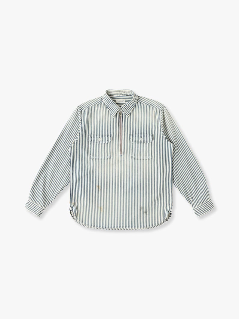 Hickory Half Zip Shirt 詳細画像 blue 2