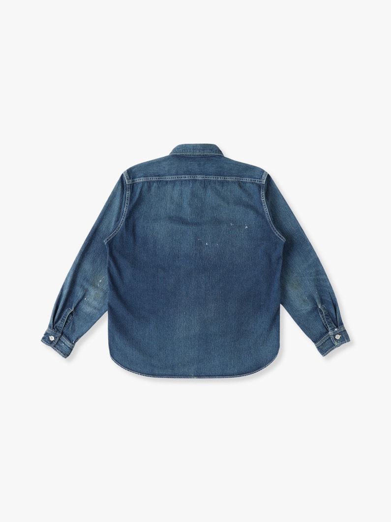 Denim Half Zip Shirt 詳細画像 blue 1