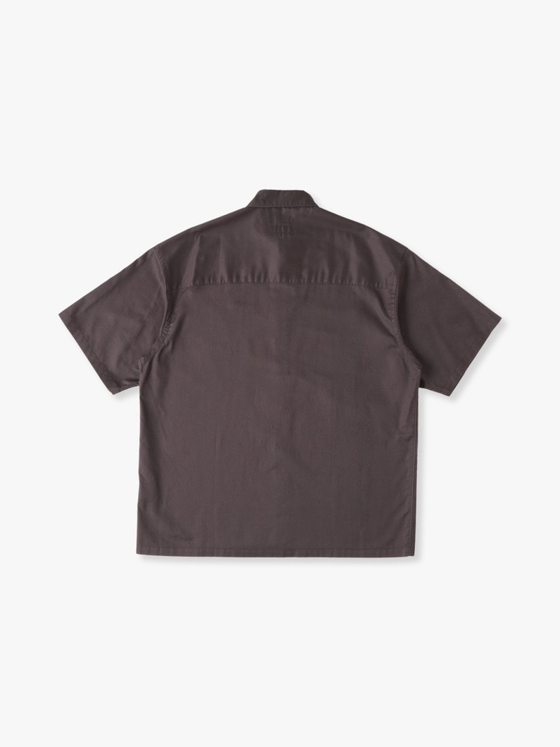 Albini Oxford Short Sleeve Shirt 詳細画像 charcoal gray 1