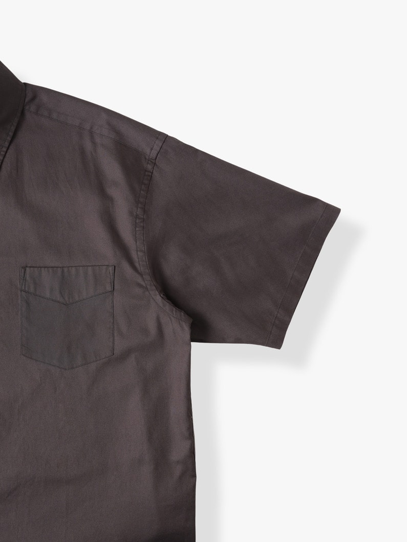 Albini Oxford Short Sleeve Shirt 詳細画像 charcoal gray 2