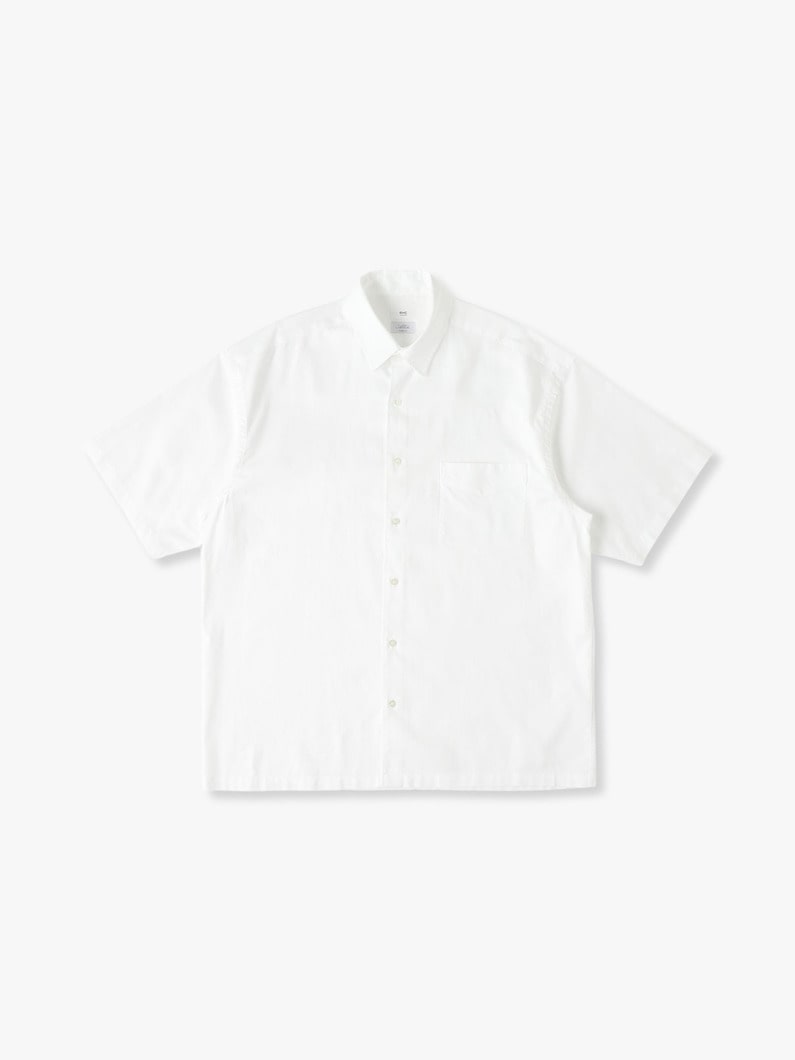 Albini Oxford Short Sleeve Shirt 詳細画像 white 2