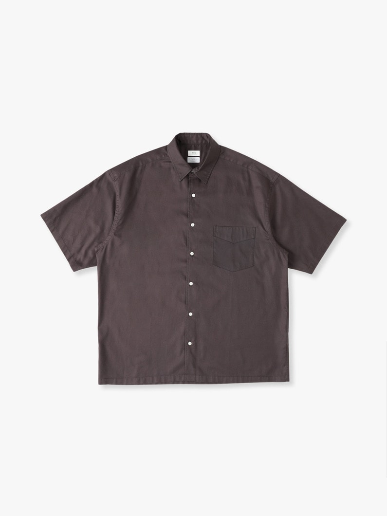 Albini Oxford Short Sleeve Shirt 詳細画像 charcoal gray 2