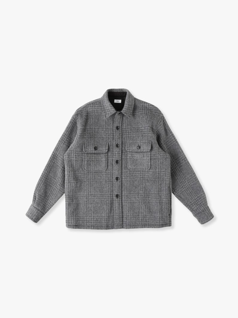 Manteco Checked CPO Shirt 詳細画像 gray 4