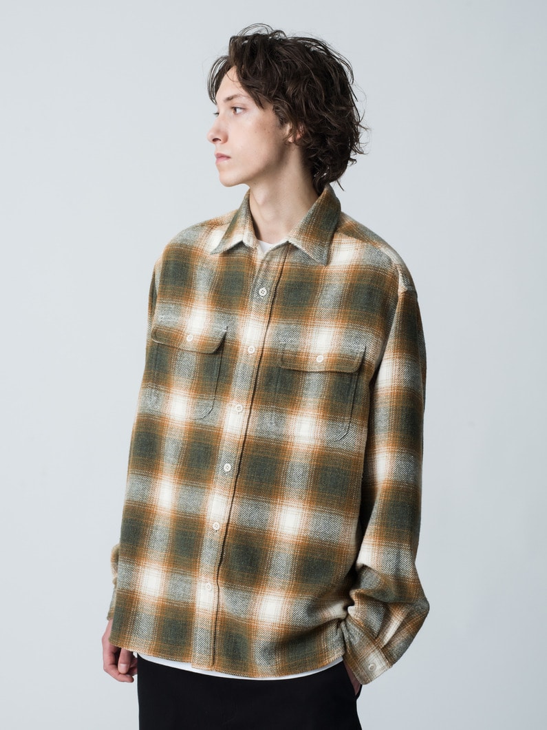 Nep Checked Shirt 詳細画像 olive 1