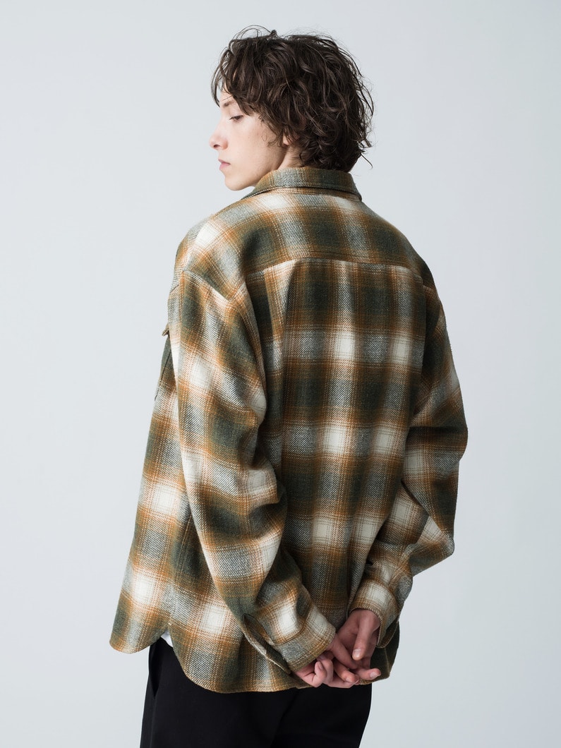 Nep Checked Shirt 詳細画像 olive 3