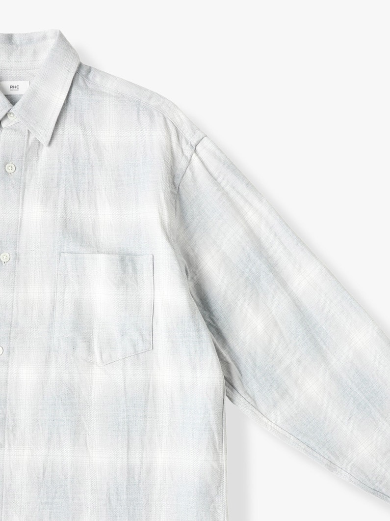 Indigo Checked Shirt 詳細画像 light gray 2