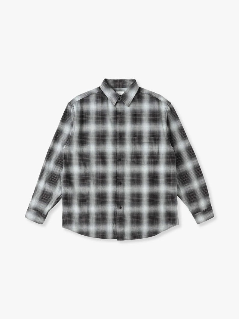 Indigo Checked Shirt 詳細画像 charcoal gray