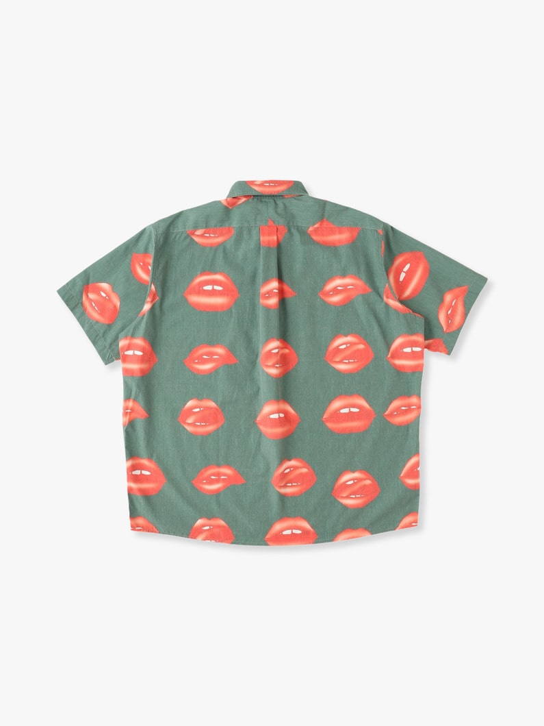 Lips Short Sleeve Shirt 詳細画像 green 1