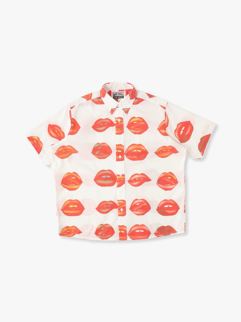 Lips Short Sleeve Shirt 詳細画像 white 2