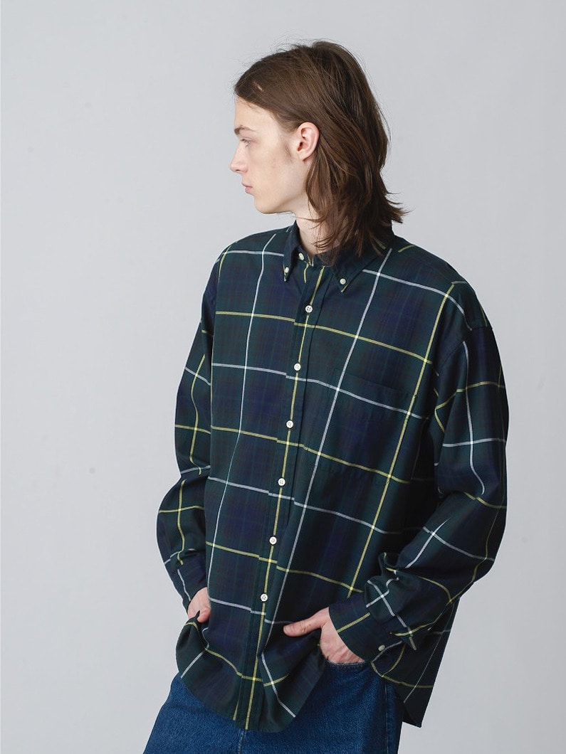 Checked Botton Down Shirt（navy） | シャツ 詳細画像 navy 1