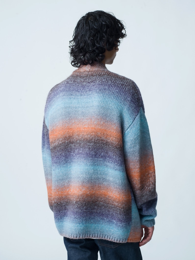 Gradation Wool Knit Cardigan 詳細画像 multi 2