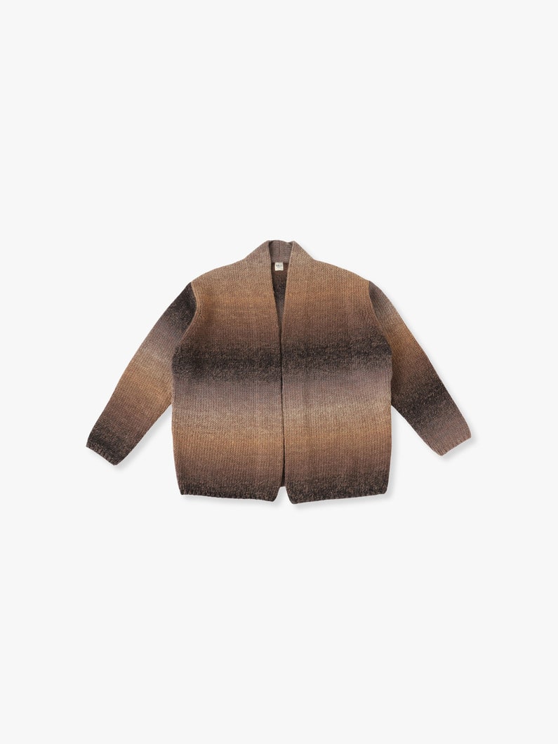 Gradation Wool Knit Cardigan 詳細画像 brown