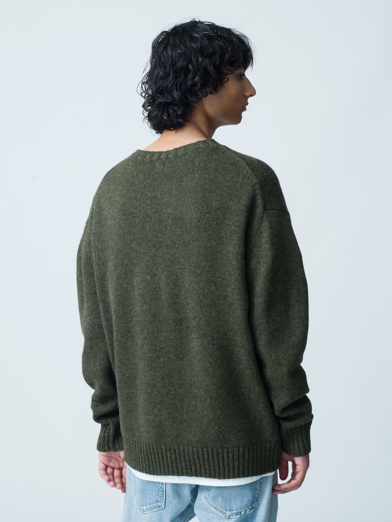 Wool Basic Knit Pullover 詳細画像 khaki 2