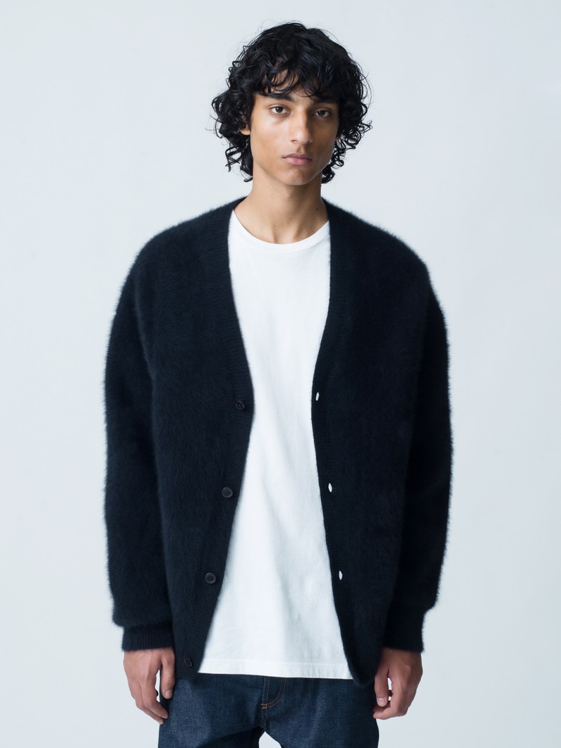 Fox Cashmere Doubleface Knit Cardigan 詳細画像 black