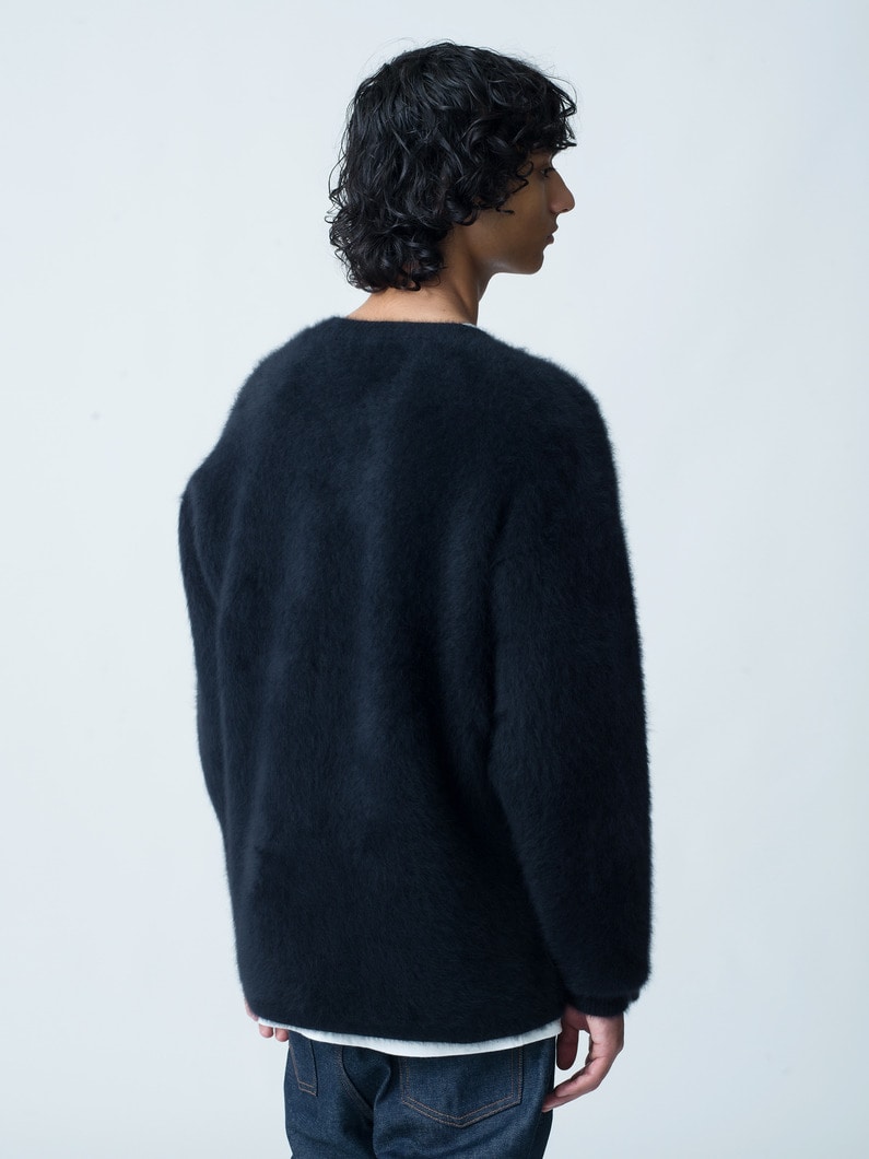 Fox Cashmere Doubleface Knit Cardigan 詳細画像 black 2